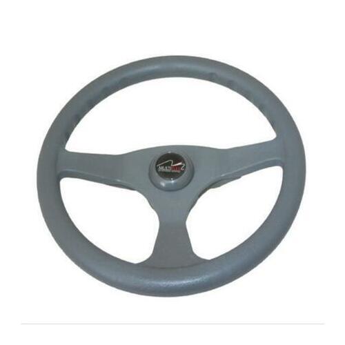 Alpha 3 Spoke Steering Wheel Grey 340mm Dia