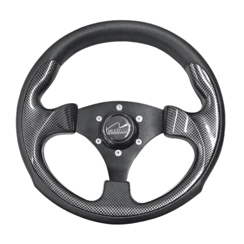 Zeta Carbon Sports 3 Spoke Steering Wheel 300mm Dia
