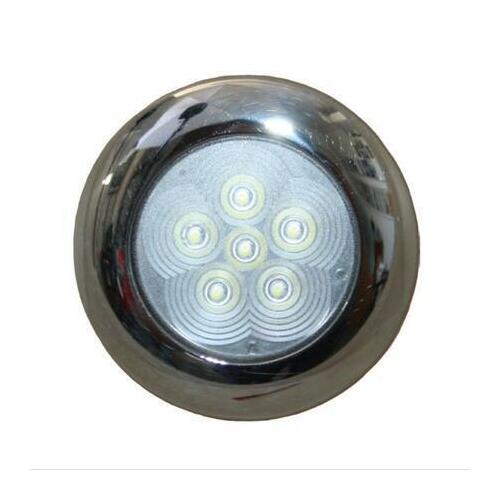 12V Dometic recessed light 3 LED frosted glass plug silver with leg spring