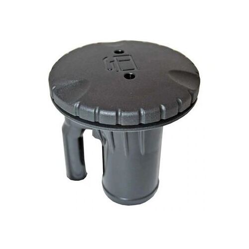 Attwood Vented Deck Fill - Black - Straight - 83mm