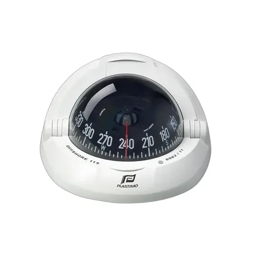 Plastimo Compass Offshore 115 Flush Mount - Conical White/Black