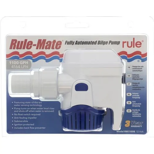 New Style Rule-Mate Automatic Bilge Pump 1100Gph 12V