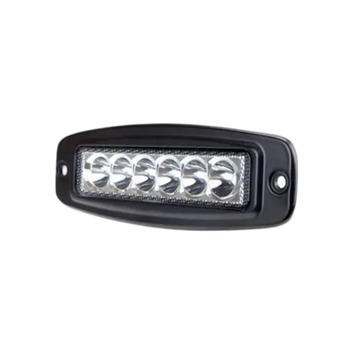 Roadvision LED Work Light Rect Spot Beam Flush Mount 10-30V 6 x 3W LEDs 18W 1620lm IP67 195x45x62mm Roadvision