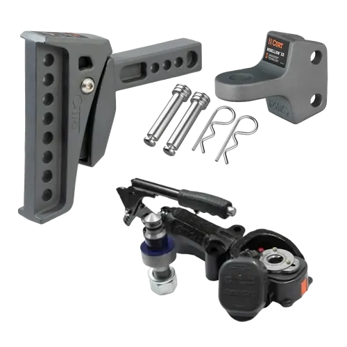 Curt Rebellion XD ShockDrop Hitch & DO45 Hitch With Handbrake Bundle