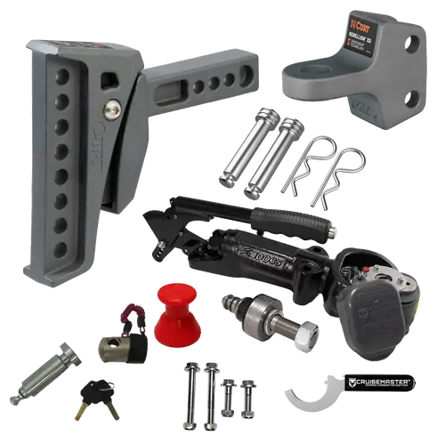 Curt Rebellion XD ShockDrop Hitch & DO35 Hitch With Handbrake & Lock Bundle