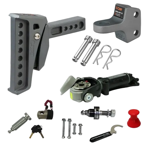 Curt Rebellion XD ShockDrop Hitch & DO35 Hitch & Lock Bundle