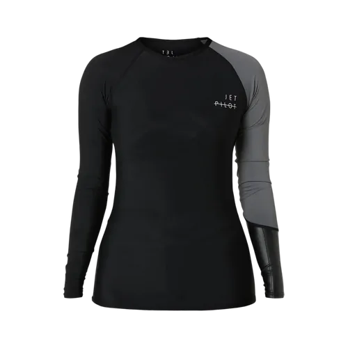 Jetpilot Long Sleeve Ladies Rashie Black - Size 6