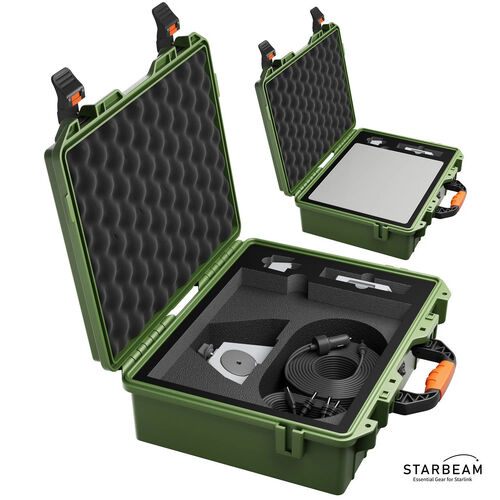 Starbeam Starlink Mini Hard Protective Travel Case with Storage - Green