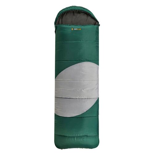 Oztrail Lawson Camper -5C Hooded Sleeping Bag Green