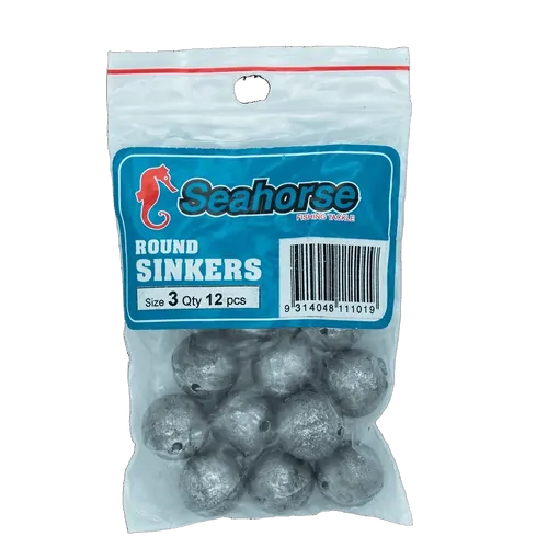 Seahorse #3 Ball Sinkers Large - 12pc Bag