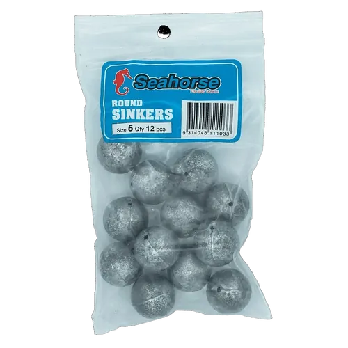 Seahorse #5 Ball Sinkers Large - 12pc Bag