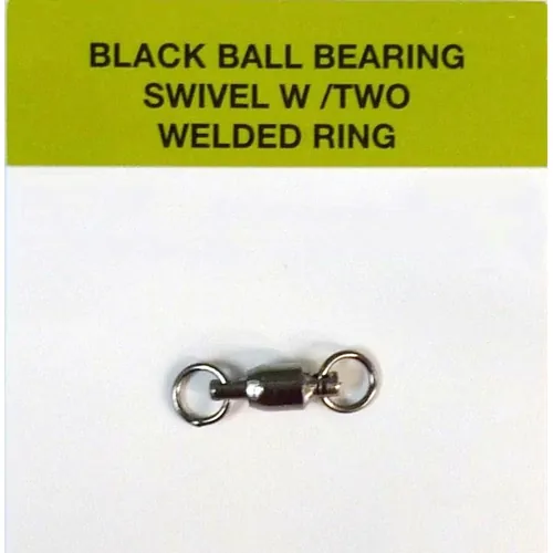 Seahorse Black Ball Bearing Swivel - Welded Ring Size 05