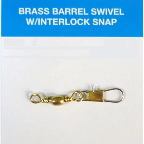 Seahorse Brass Interlock Snap Swivel Size #1/0
