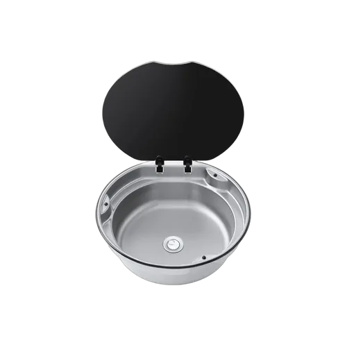 Thetford Round Bowl Sink w/ Glass Lid