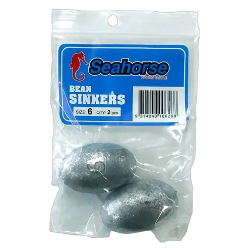 Seahorse #6 PP Small Bean Sinkers - 2pc Bag