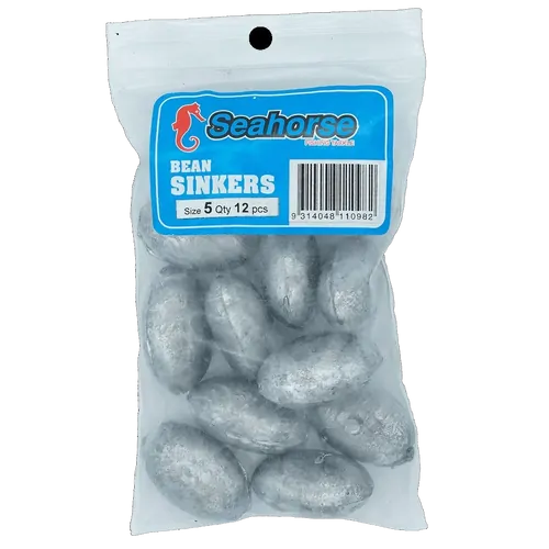 Seahorse #5 Large Bean Sinkers - 12pc Bag