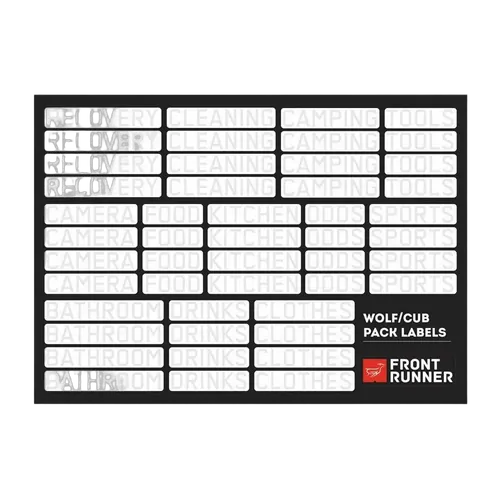 Front runner Wolf/Cub Pack Campsite Organizing Labels