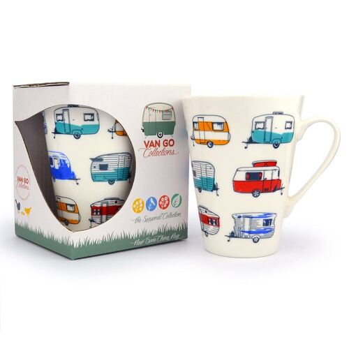 Van Go Collections China Mug  Seasonal Collection  Coloured Caravans