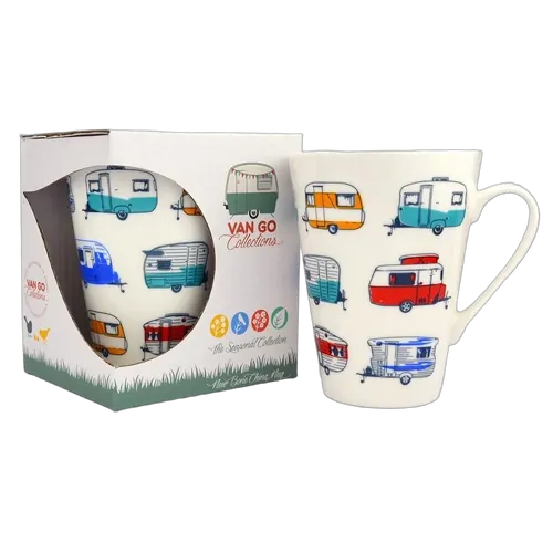 Van Go Collections China Mug Seasonal Collection Coloured Caravans