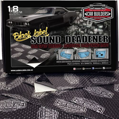 Car Builders Stage 1 Sound Deadener Black w/ logo