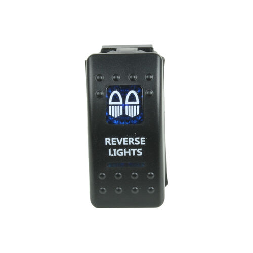 Rocker Switch Reverse Lights Blue Printed Lens (Each) - J10