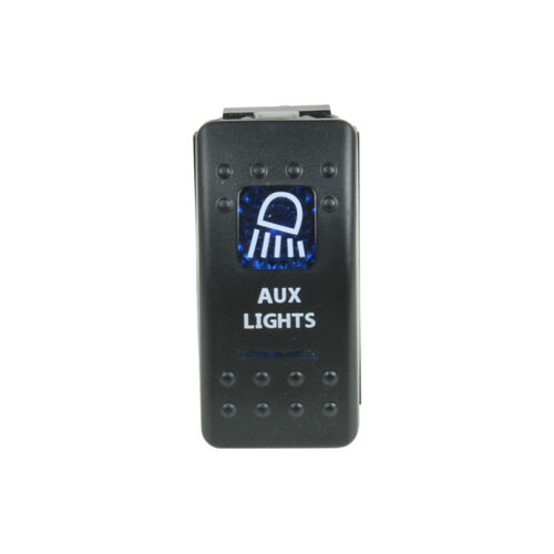 Rocker Switch Aux Lights Blue Printed Lens (Each) - J21