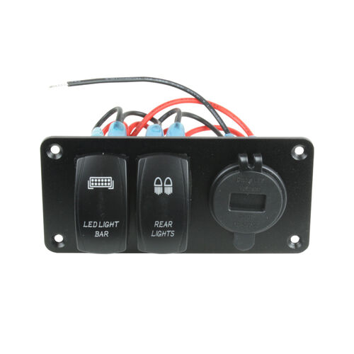 Superior Switch Panel with Dual Switches and USB/Voltmeter (Each) - YJ-SP03
