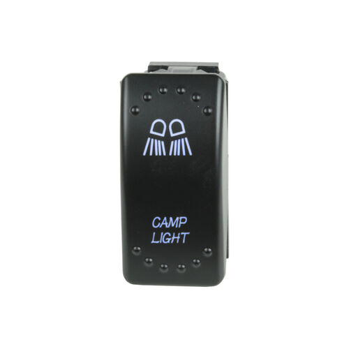 Rocker Switch Camp Light Blue LED (Each) - JJ04