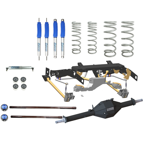 Superior Weld in Coil Conversion VSB14 Approved 2 Inch (50mm) Lift Kit with Track Corrected Chromoly Diamond Diff Housing w/Nitro Gas Twin Tube Shocks