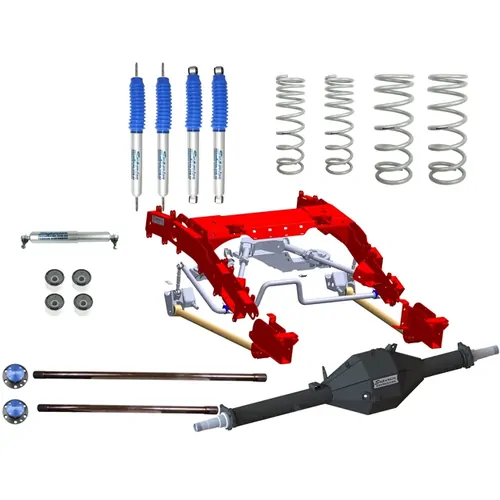 Superior Bolt in Coil Conversion VSB14 Approved 2 Inch (50mm) Lift Kit with Track Corrected Chromoly Diamond Diff Housing w/Nitro Gas Twin Tube Shocks