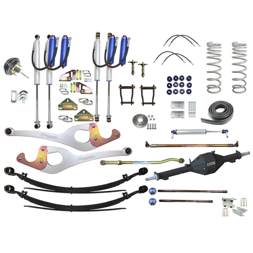 Superior Outback Tourer Australia Wide Legal Leaf Sprung Remote Reservoir Hyperflex 4 Inch (100mm) Lift, 33-35 Inch Tyres, Track Corrected Chromoly Di