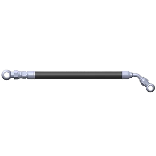 Superior Reservoir Hose Rubber 500mm 9/16 45 deg Swivel to 3/8 Straight Swivel (Each) - 3113135