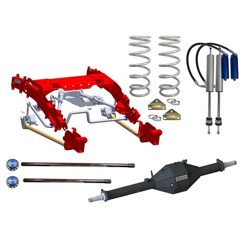 Superior Bolt in Coil Conversion VSB14 Approved 2 Inch (50mm) Lift Kit with Track Corrected Chromoly Diamond Diff Housing w/2.5 Remote Reservoir Shock