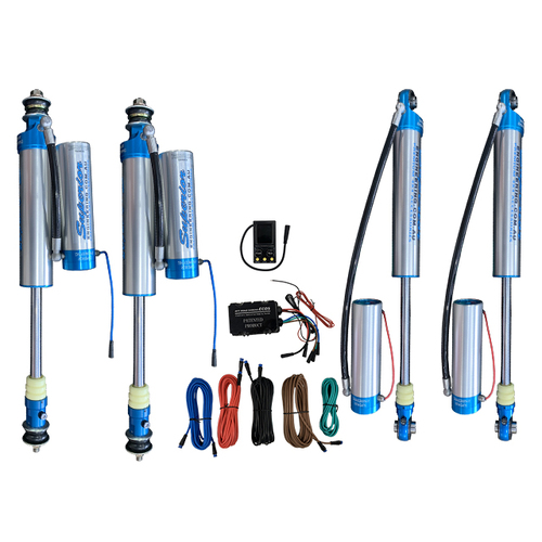 Superior Electric (ECDS) In Cab Adjustable 2.5 Monotube Remote Reservoir Shock Kit 4 Inch (100mm) Lift Suitable for Toyota LandCruiser 76/78/79 Series