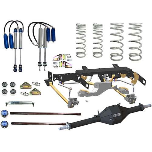 Superior Weld in Coil Conversion VSB14 Approved 2 Inch (50mm) Lift Kit with Track Corrected Chromoly Diamond Diff Housing w/2.5 Remote Reservoir Shock