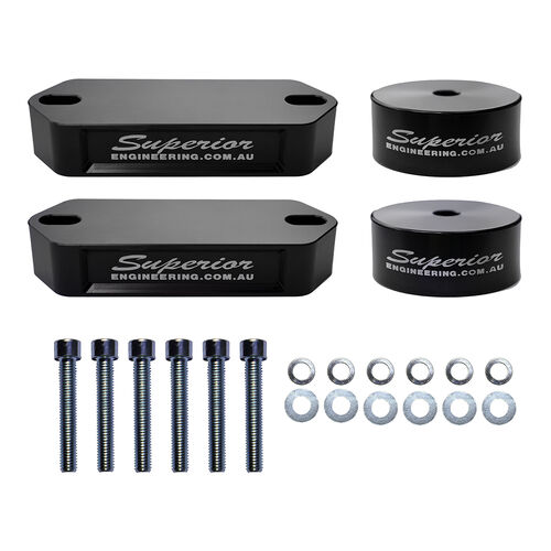 Superior Billet Series 6061 - T6 Alloy Bump Stop Extensions 25mm Suitable For Toyota LandCruiser 76/78/79/80/105 Series Front - BSEX-A-LCR31-C