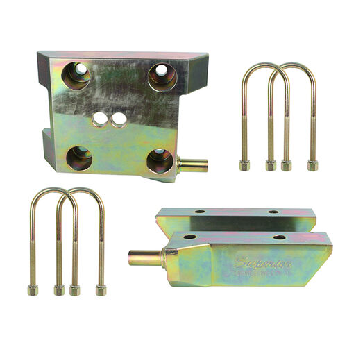 Superior U-Bolt Plate High Clearance Billet Steel Suitable For LandCruiser 76 Series Fitted with Diamond Diff - UBPL-A-LCR17-A