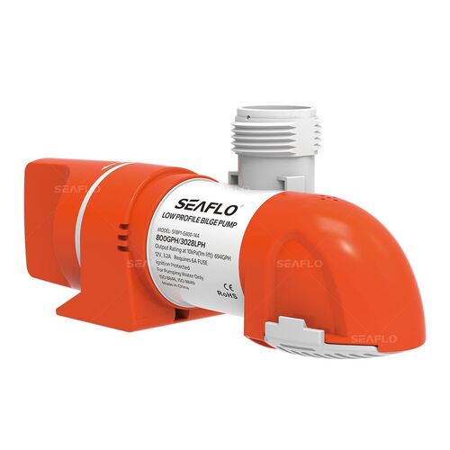 SEAFLO 14A Series Narrow Low Profile Water Level Sensing Automatic Bilge Pumps 1100GPH 12v