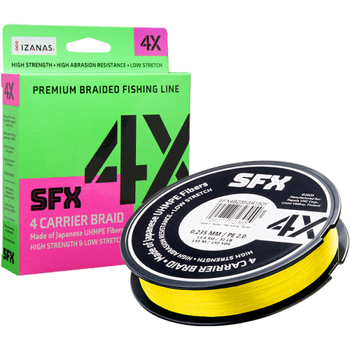 Sufix SFX 4X Braided Line 6lb 300yds Yellow