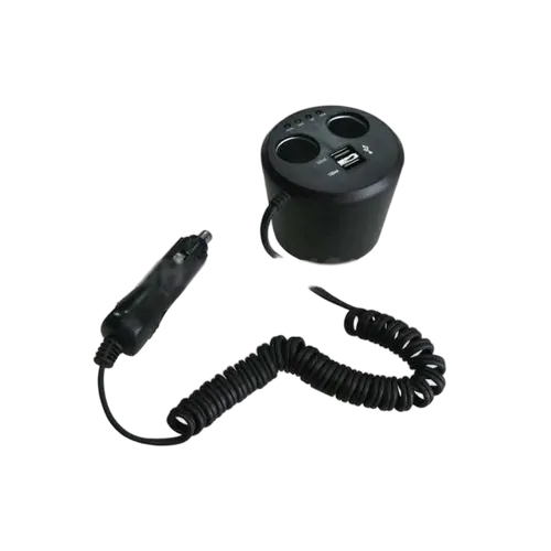 Battery Link Power USB Cup Holder Style Cigarette Lighter Socket