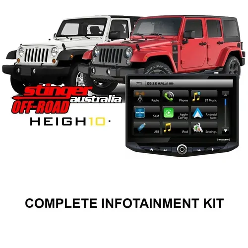 Stinger Heigh10 Jeep Wrangler Jk 07-10 Package (Includes: Un1810/Mt95-6511/Pacrp4Ch11/St27Aa06/Ipusbd3)
