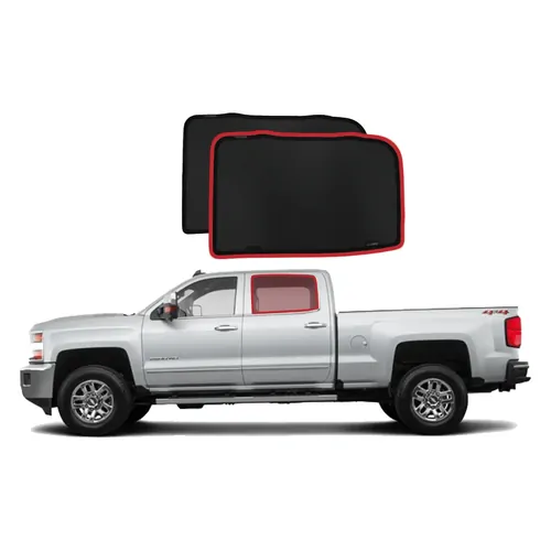 Chevrolet Silverado Crew Cab 1500/2500 3rd Generation | GMC Sierra Crew Cab 4th Generation Car Rear Window Shades (K2XX; 2013-2018)