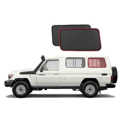Third Row Port Window Shades to suit Toyota LandCruiser Troop Carrier (75/78 Series; 1984-Present)