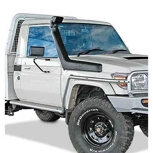 Safari Snorkel To Suit Toyota Land Cruiser 71, 73, 75, 76, 78 & 79 Series Wide Front Landcruiser Safari Snorkels for 03/2007 - 07/2023 4.5L