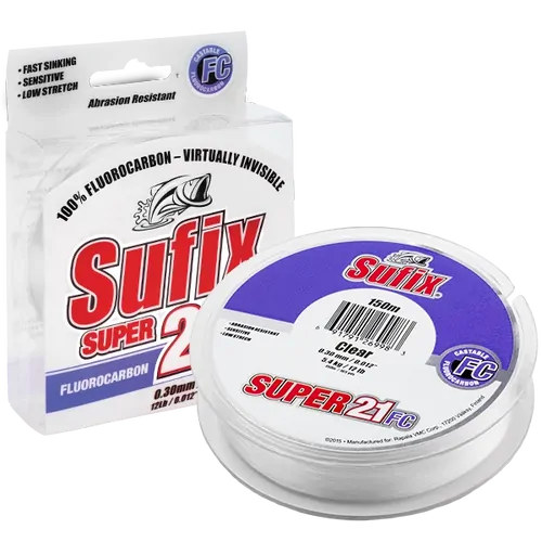 Sufix Super 21 Fluorocarbon Leader 100m 6lb - 0.16mm