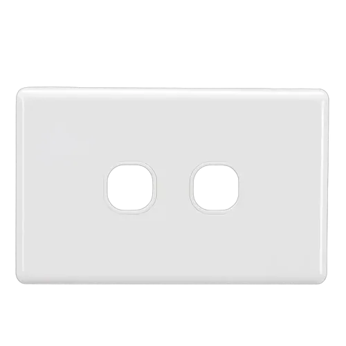 Projecta 2 Gang Blank Switch Plate - White
