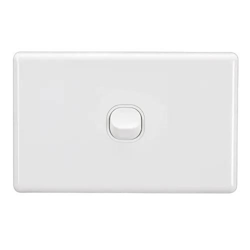 Projecta 1 Gang Switch Plate Including 10 Amp Mechanism - White
