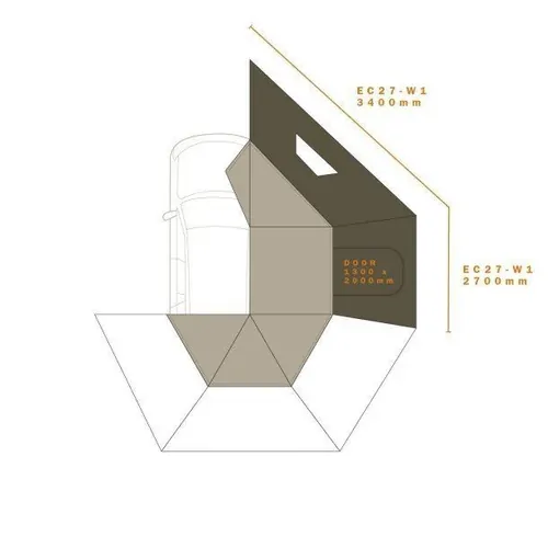 Darche Eclipse 270° Wall 1 Pvc Window Right Side