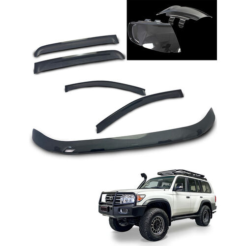 Sunland-Protection Bonnet Protector, Weathershields And Headlight Protects To Suit Toyota Landcruiser 100 Series 05/05-10/07