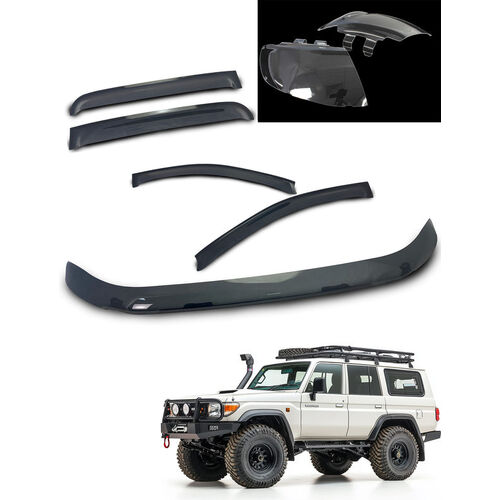 Sunland-Protection Bonnet Protector, Weathershields And Headlight Protects To Suit Toyota Landcruiser 70 Series Vdj79R
